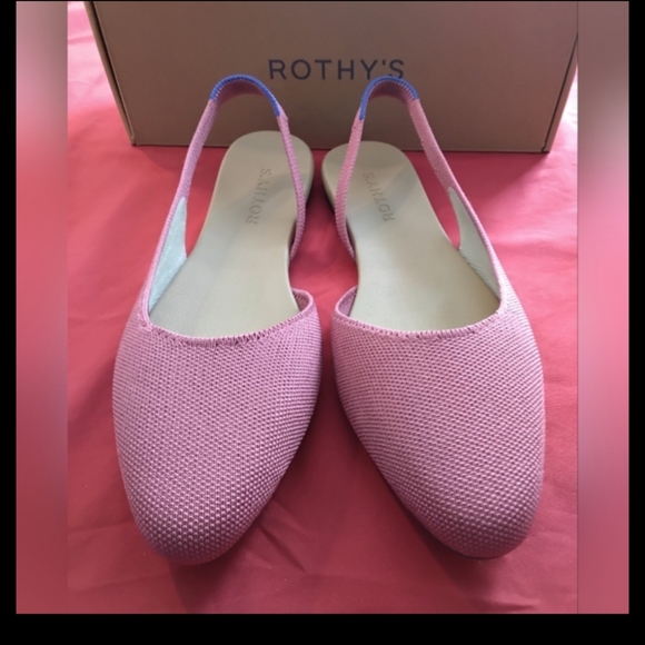 Rothy's Shoes - Rothy's Fuchsia Slingback Flats Hibiscus